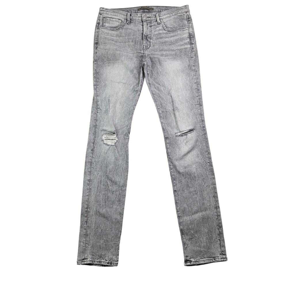 Joe's Jeans The Asher Men's 32x34 Gray Kinetic Slim Fit Distressed Denim Stretch